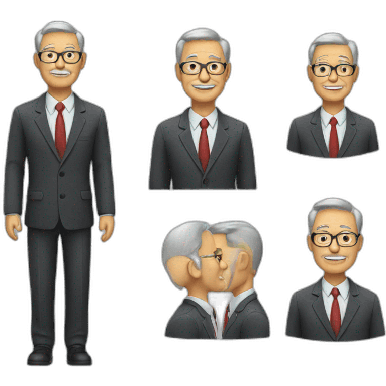 Grandfather is a businessman emoji