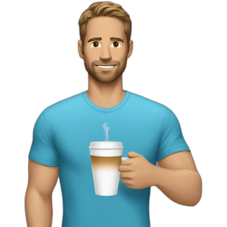 Paul Walker with a coffee emoji