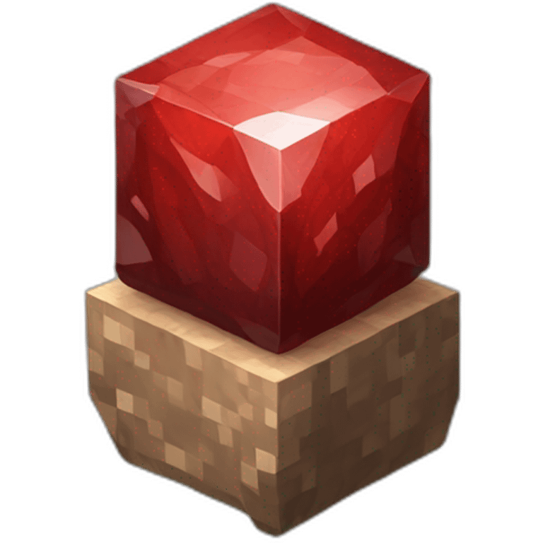 Minecraft's redstone gemstone emoji