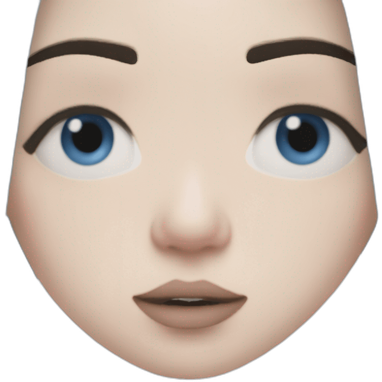 Billie eilish chanteuse cheveux bleus yeux bleus emoji