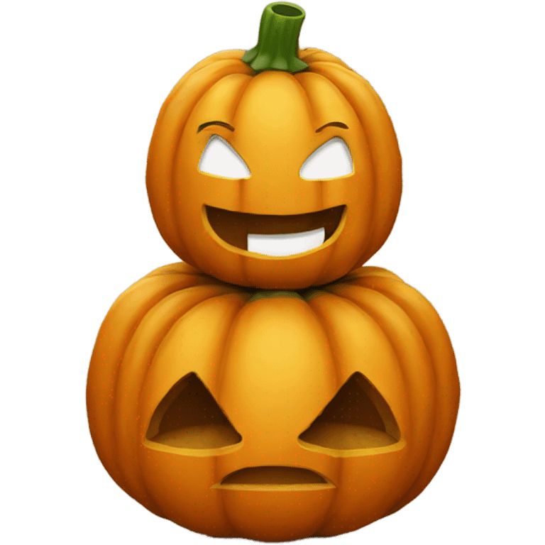 A pumpkin. emoji