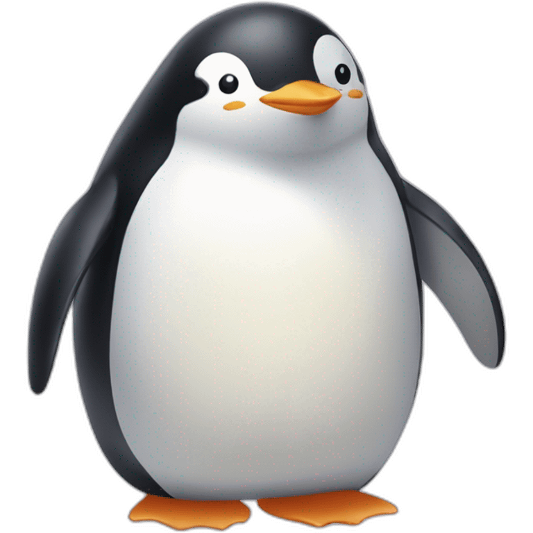 A Penguin in Ok Pose,cute anime style emoji