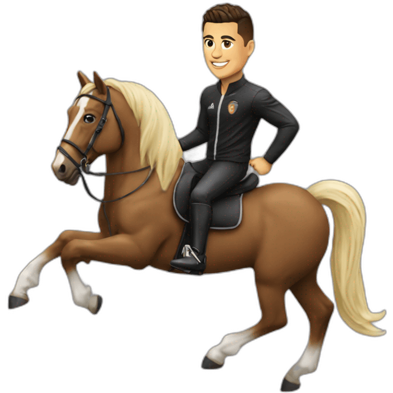 Ronaldo sur un cheval  emoji