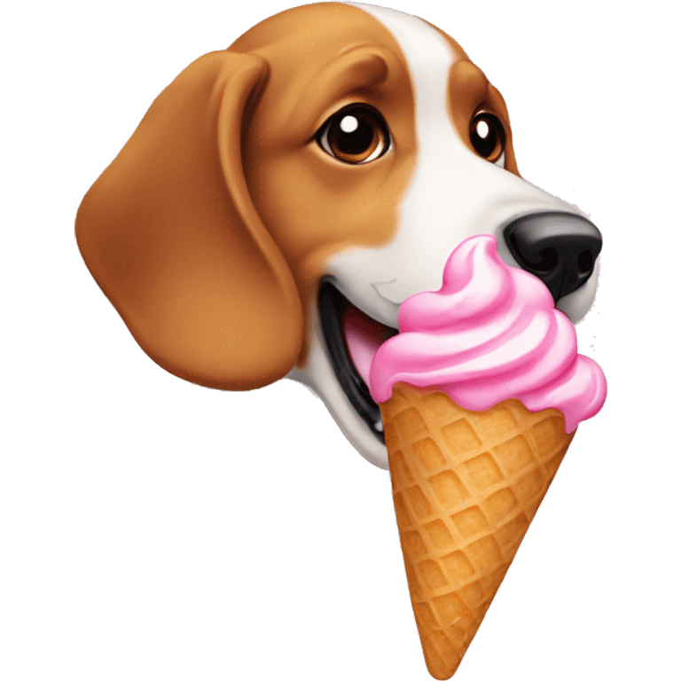 Dog licking icecream emoji