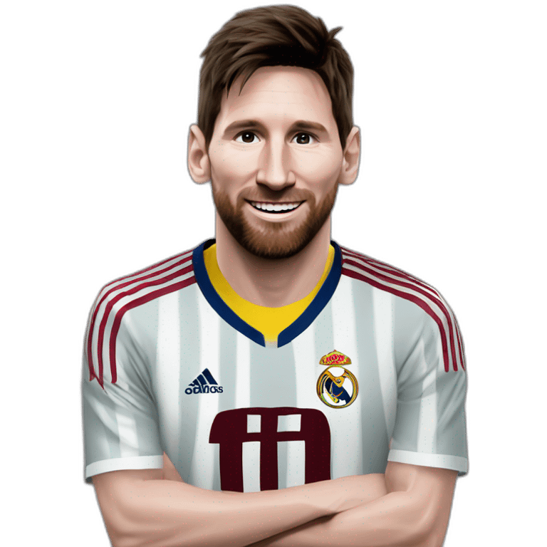 messi campeon de la champions con el madrid emoji