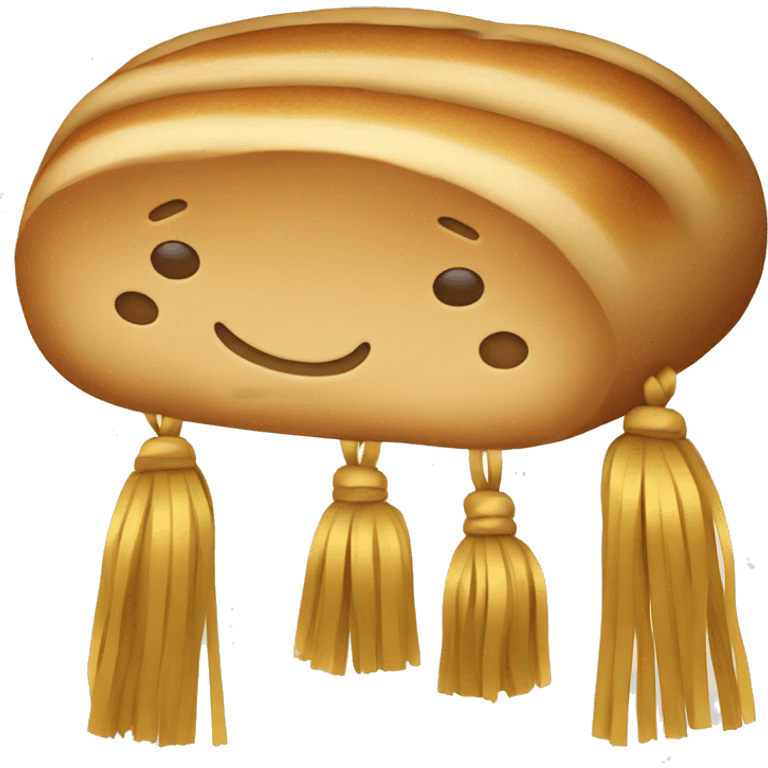 A bread with tassels emoji