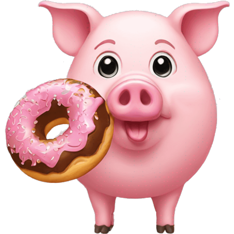 Pig with donut emoji