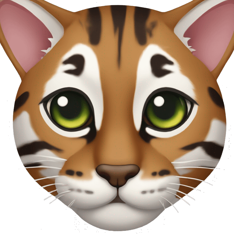 Bengal marron avec les yeux vert emoji