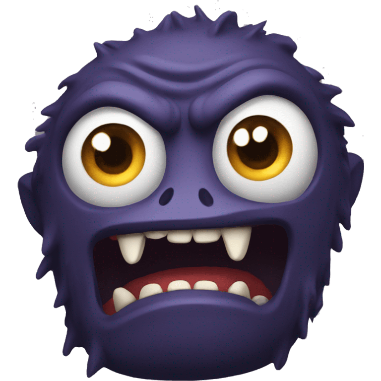 monster scared emoji