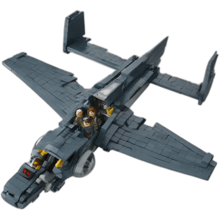 A10 flying to lego batman emoji