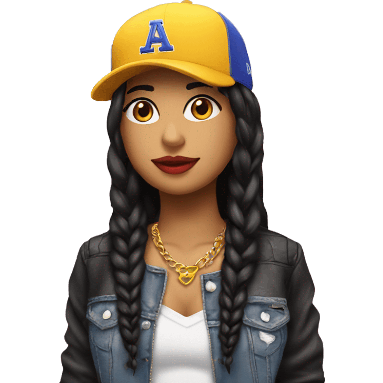 Chica con gorra de anuel aa emoji