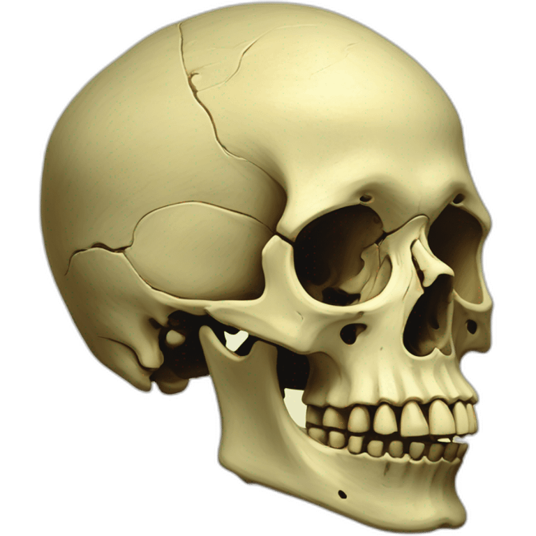 Skull of a Skeleton in vincent van gogh painting style emoji