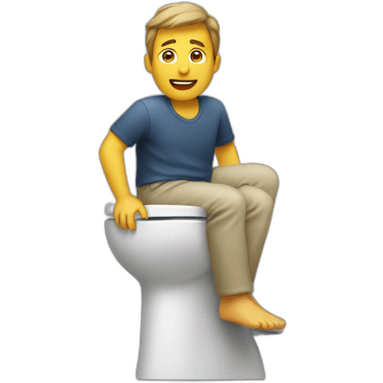 man sitting on the toilet emoji