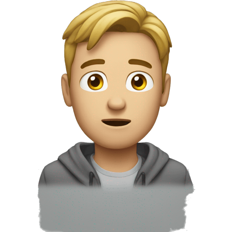 confused realistic male emoji