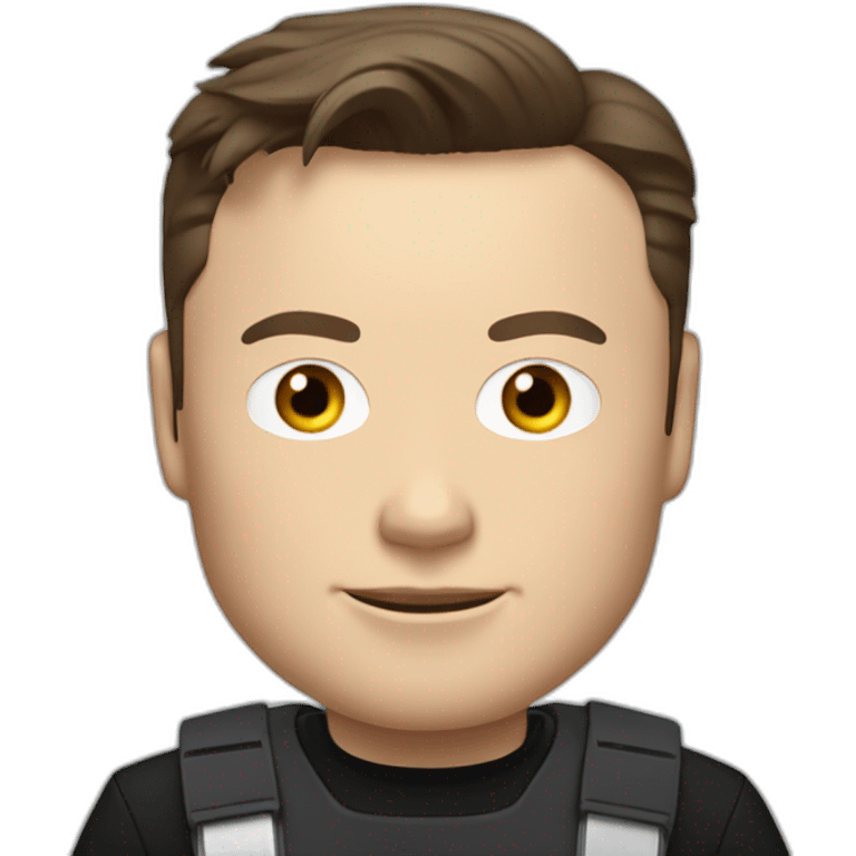 Elon musk in tesla cybertruck emoji