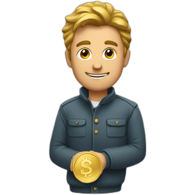 Man with coin emoji