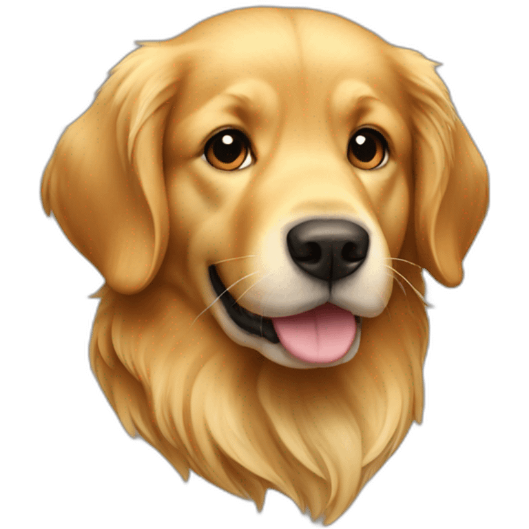 Golden retriever dog female emoji