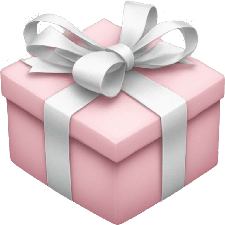 pale pink gift with white ribbon heart emoji