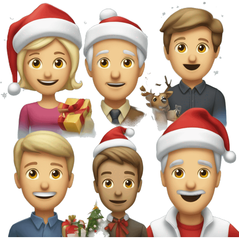 Weihnachtsfeier der Wichtel und des Weihnachtsmannes emoji