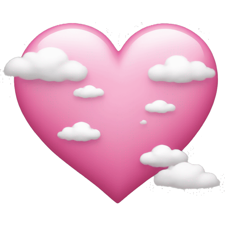 pink heart + cloud emoji