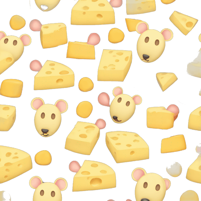 mouse cheese vector emoji emoji