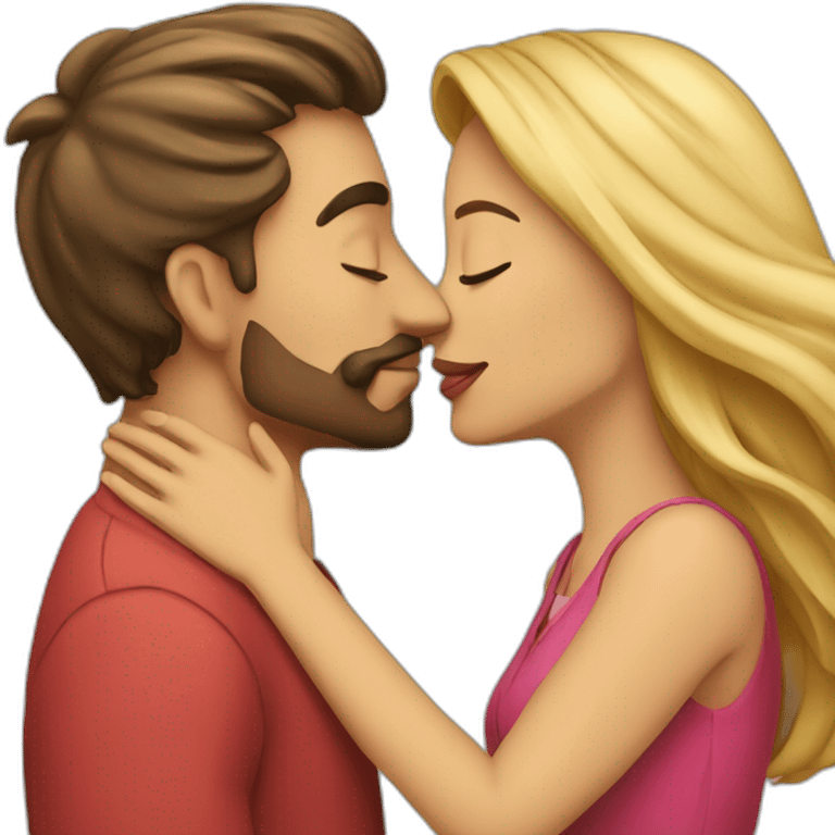 hombre y mujer beso emoji