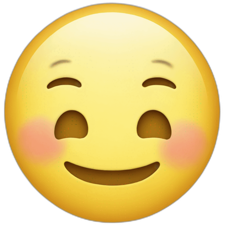 Smilimg round face emoji with positive smilimg emoji