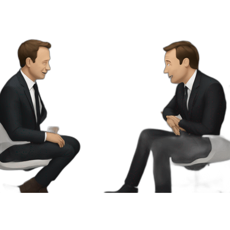 macron speaking with elon musk emoji