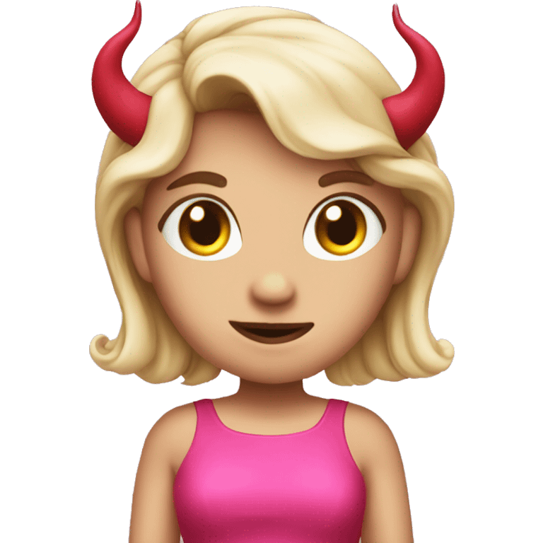 devil in pink dress emoji