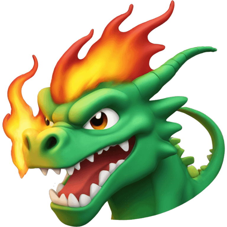 Dragon spitting fire from mouth  emoji