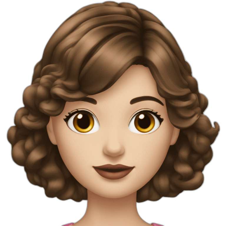 femme cheveux long brune dior emoji