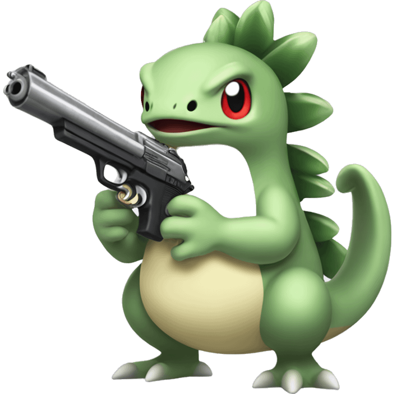 breloom the pokémon holding a pistol emoji