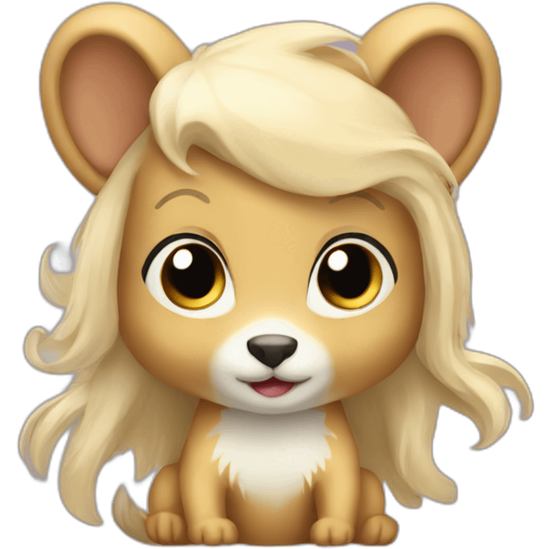 blonde cute golden skunk emoji