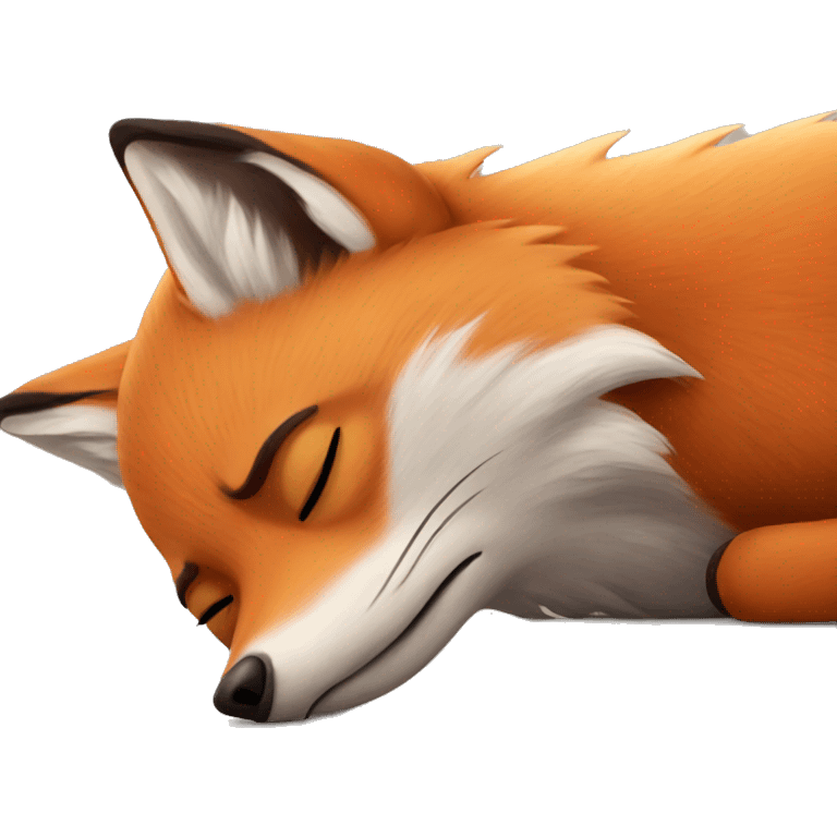 Sleepy fox emoji