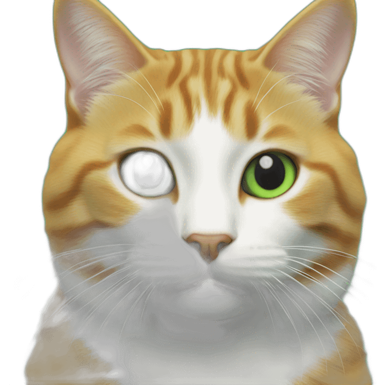 Cat on green screen  emoji