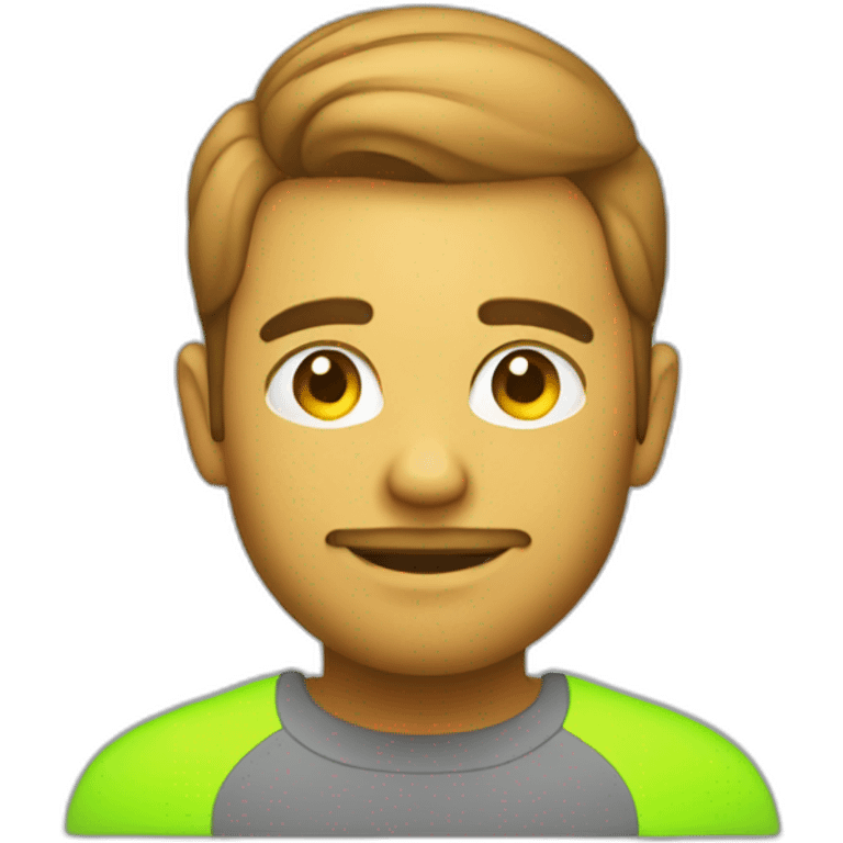 the web developer in neon style without a beard emoji