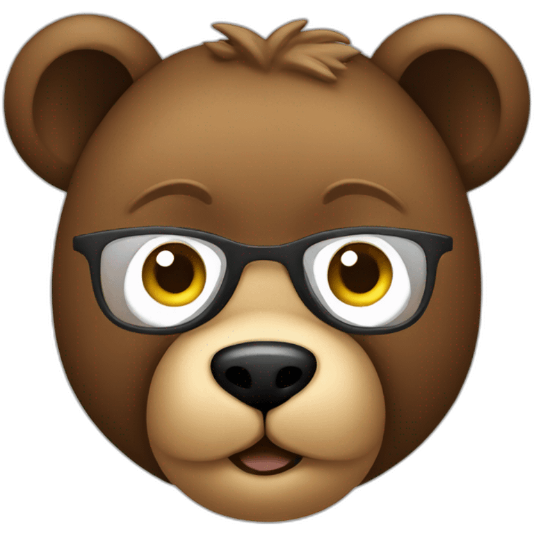 face brown bear with urban flow emoji