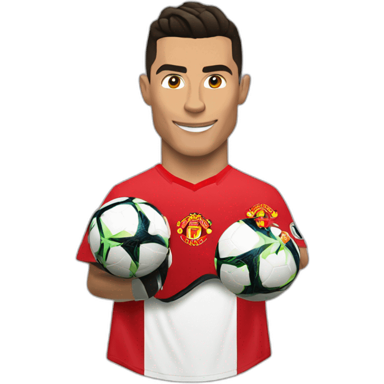 Cristiano Ronaldo in Manchester United emoji