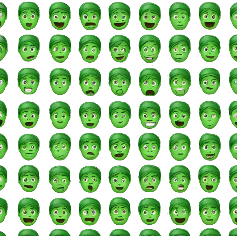  E green emoji