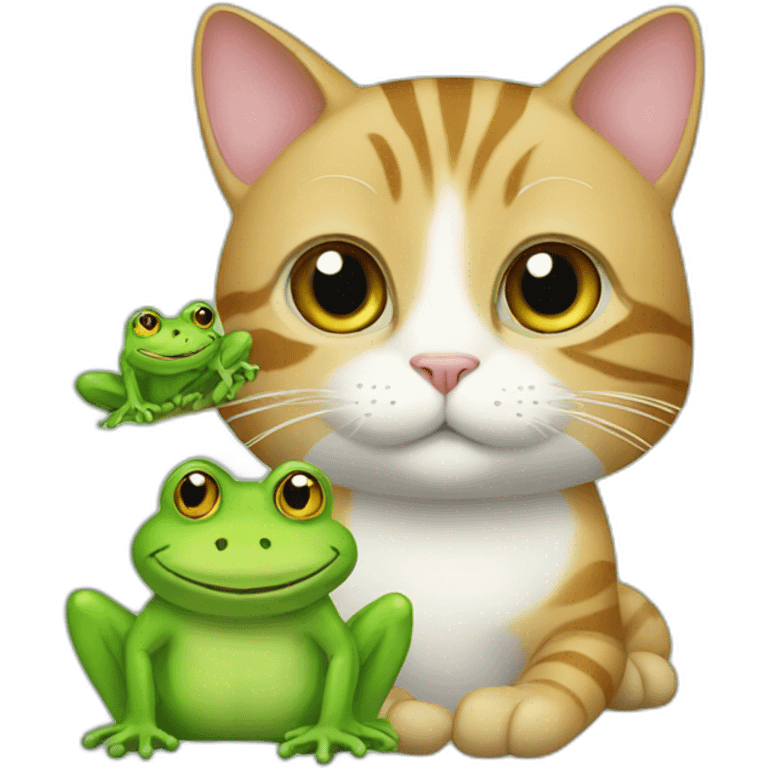 cat with frog emoji