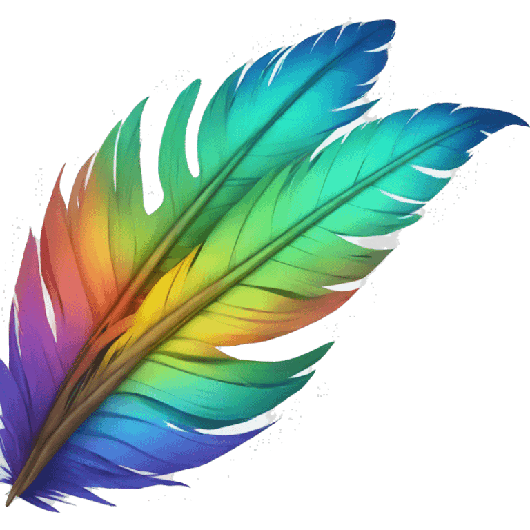 Rainbow feather emoji