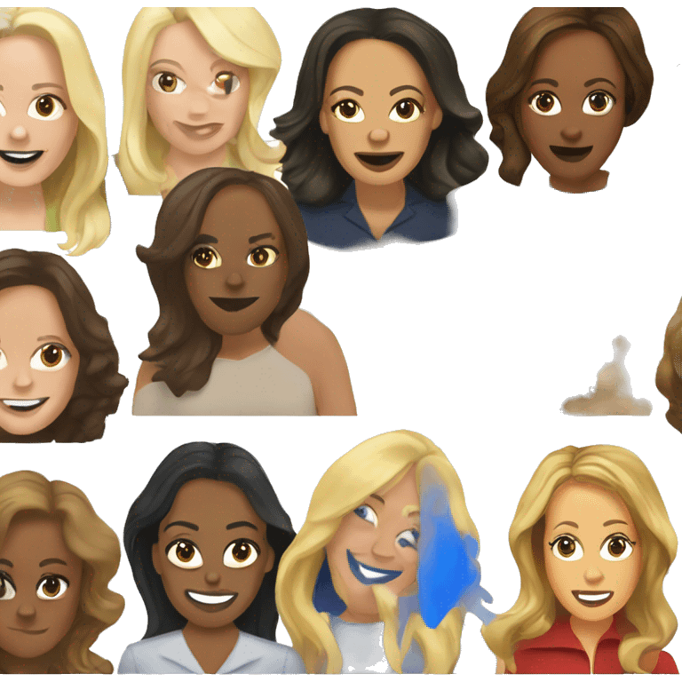 kamala harris and blonde woman emoji