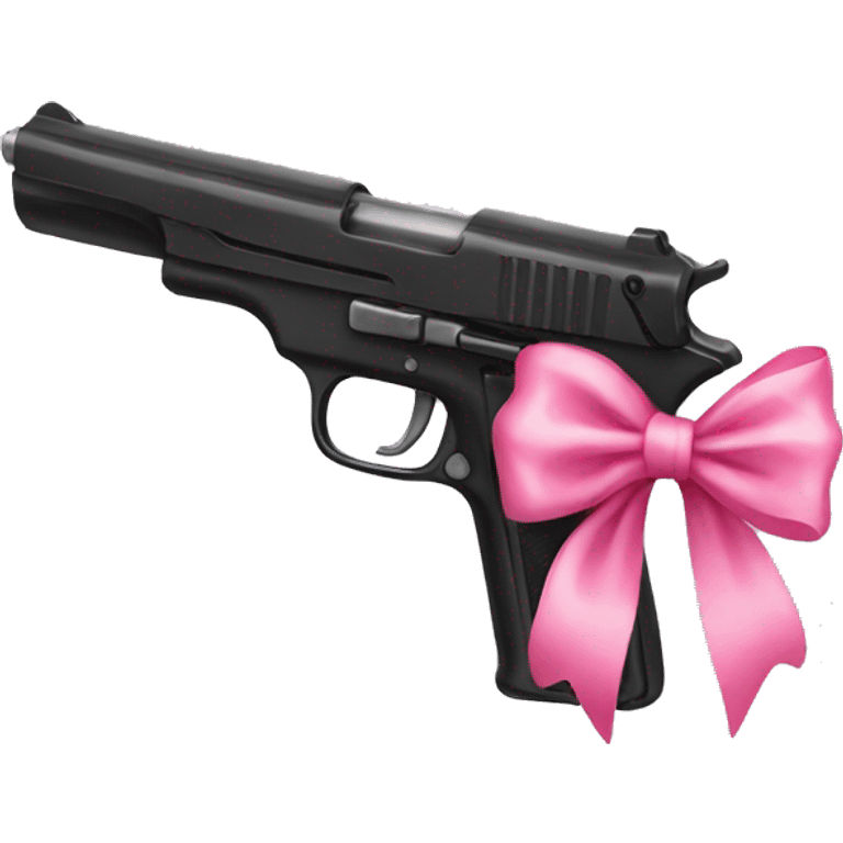 gun with pink bow emoji