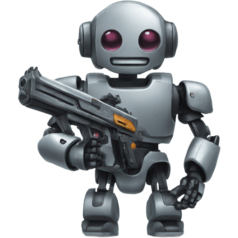 Robot with gun emoji