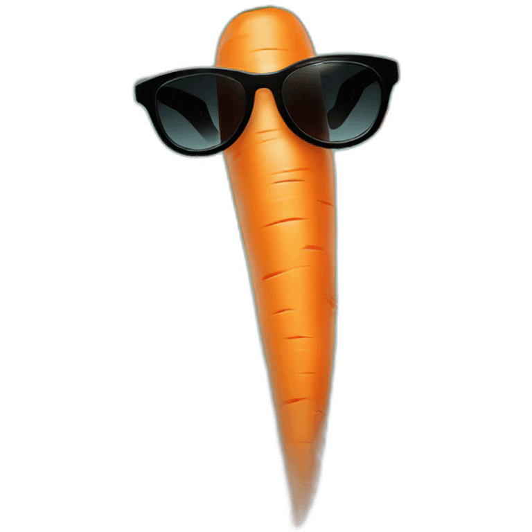 Carrot in sunglasses emoji