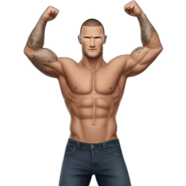 Randy Orton doing a pose with arms raised emoji