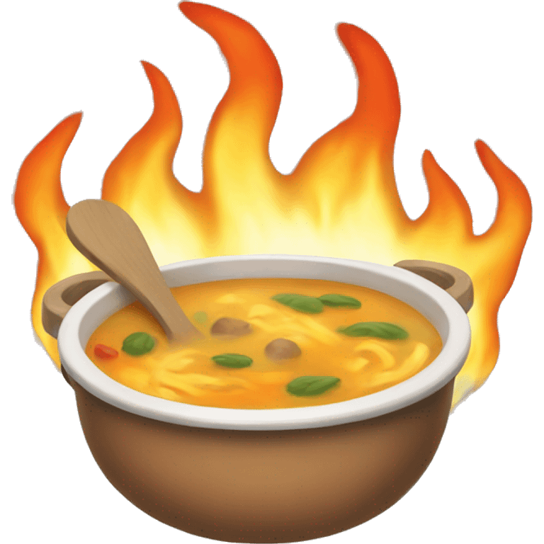 Soup on fire  emoji