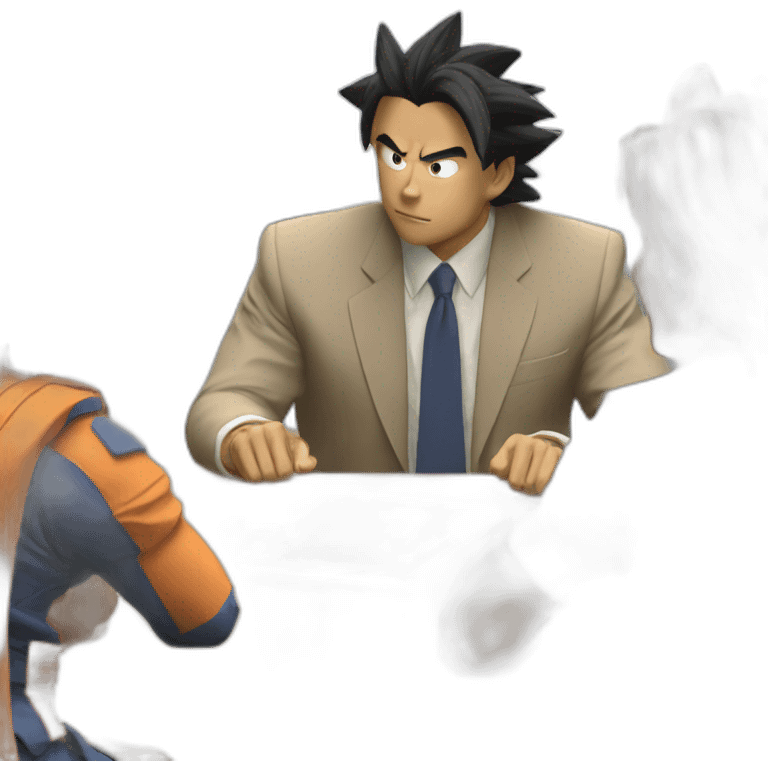 goku in a meeting emoji