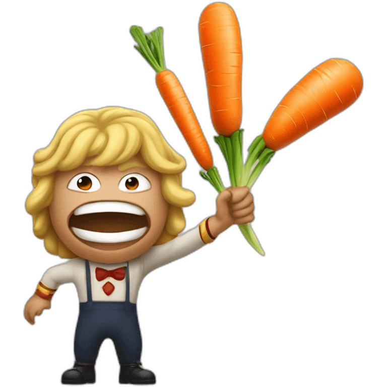 umpa lumpa fighting a carrot emoji