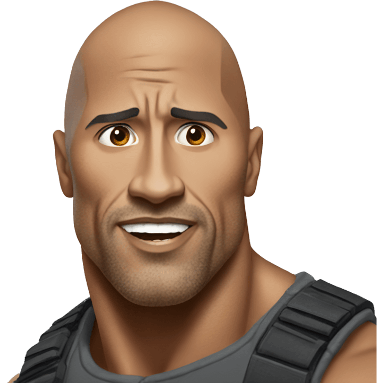 The rock with a rissing I browse  emoji